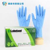 雷克蘭8304PF一次性無粉丁腈橡膠超薄手套實驗室可接觸食品100只